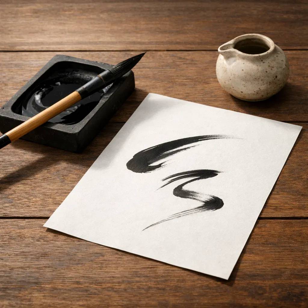 Shodo brush and ink